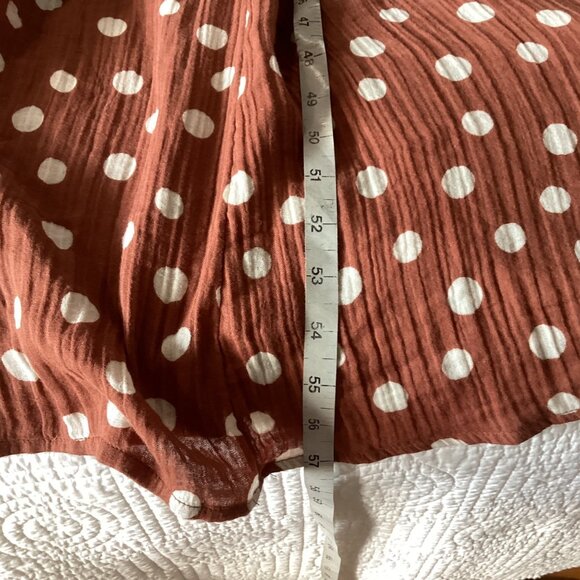 Abercrombie & Fitch Flowy Polka Dot 100% Cotton Maxi Dress Sz ST - Picture 8 of 15